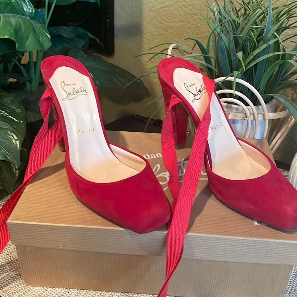 SALE TODAY Christian louboutin Red Ballerina heels size 38.5 woman’s 7-8